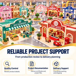 Città Gioco per Bambini: Parco Giochi al Coperto con Mini Città, Ufficio Postale, Supermercato e Centro Commerciale - Product Image 6