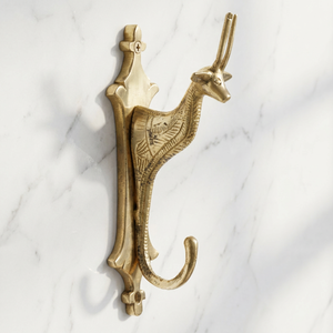 AK Brass Deer Design Brass Wall <b>Hook</b> Antique Brass Finish Metal <b>Decorative</b> <b>Coat</b> Hanger Hotel Room <b>Hook</b> Home Decor - Product Image 1