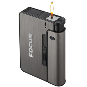 Portable Automatic Cigarette Case Metal Cigarette Boxes 10PCS Cigarette Holder Case Not Lighter Gadget For Men Gifts