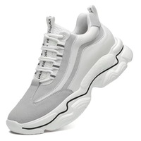 Nouvelles chaussures de sport pour hommes, décontractées, élégantes, tendance, respirantes, style basket-ball, antidérapantes, semelle épaisse, tissu extensible