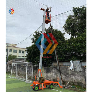 Elevador de un solo mástil de 4-16M, plataforma de trabajo aéreo de 380V, elevador de mástil de aleación de aluminio, elevador móvil, elevador de escalera, elevador telescópico eléctrico - Product Image 4