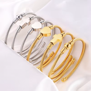 Senior sense personalità semplice non sbiadisce bracciale in acciaio al titanio bracciale love cross bead bracciale da donna - Product Image 1