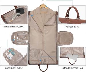 Free Sample Multi <b>Compartment</b> Foldable Garment <b>Bag</b> for <b>Travel</b> Portable Carry-on Luggage with Shoulder Strap - Product Image 2