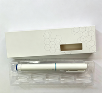 Boîte d'emballage jetable pour stylo cosmétique avec plateau en plastique, boîte pliante en papier avec aiguille, hologramme imperméable, taille personnalisable