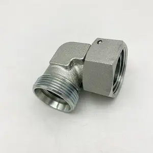 2C9-36 90 Degree Hose Fitting Metric Connections JIC/NPT/METRIC Carbon Steel Hydraulic Fitting 90 Elbow Educer Tube Adaptor