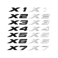 Nouveau logo de coffre arrière de voiture 3D en ABS X1 X3 X5 X6 X7 GT Z4 Emblème Badge Autocollant pour BMW U11 F39 G01 G45 F26 G02 G05 G06 G07 Accessoires