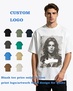 Camiseta de Hombre de Alta Calidad, Estilo Holgado con Hombros Caídos, Manga Corta, Talla Grande, Estilo Hip Hop - Product Image 1