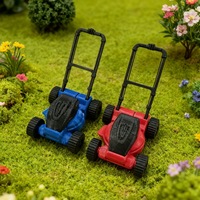 Modèle de tondeuse à gazon miniature artificielle pour maison de poupée, accessoire de réparation de pelouse pour scène de jardin miniature BJD