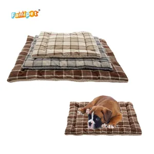 Famipet Manufacturer Custom New Design Comfy Breathable Soft Washable Reversible Pet Dog Crate Pad Dog Bed Mat