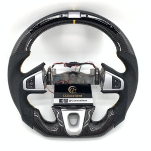 Volant en fibre de carbone de haute qualité, professionnel, neuf, avec éclairage LED pour Renault <span class=keywords><strong>Mégane</strong></span> / Scénic - Product Image 1