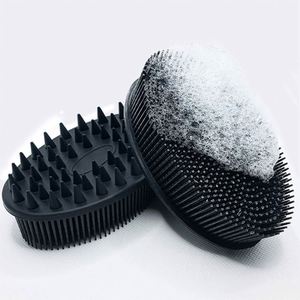 Dual-Side Eco-Friendly Food Grade <b>Silicone</b> <b>Loofah</b> Body Brush & Bath Shower Scrubber 2-in-1 Shampoo Wash Brush - Product Image 5