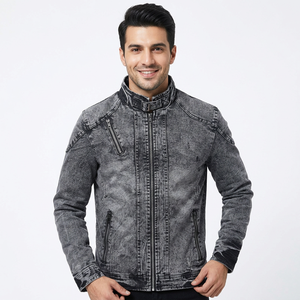 2026 Men's Casual Autumn Hooded Stand Collar Windproof Ripped <b>Denim</b> <b>Jackets</b> Best Style Fashionable Vintage Outerwear - Product Image 1