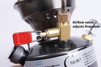 Réchaud de camping pliable en acier ZT-038 pour gaz et diesel, application manuelle, barbecue, accessoire de stockage de carburant liquide pour voyage