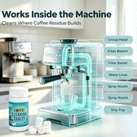 Tablettes de nettoyage rapide pour machine à café, pour le portafiltre et le filtre, pour une réinitialisation rapide