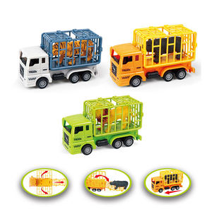 Jouets promotionnels : Voiture à rétrofriction, <span class=keywords><strong>Camion</strong></span> de transport d'animaux avec portes ouvrantes, <span class=keywords><strong>Camion</strong></span> de transport de dinosaures pour enfants - Product Image 2