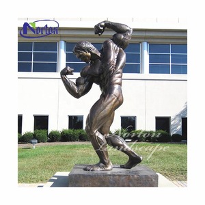 Norton Nhà Máy Tùy Chỉnh Sản Xuất Cuộc Sống Kích Thước Kim Loại Bronze Cơ Bắp Khỏa Thân Người Đàn Ông Bức Tượng Điêu Khắc Giá - Product Image 3