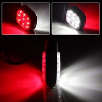 2 feux latéraux LED, feux de signalisation, feux arrière, feux de contour pour camions, SUV, remorques, bus, fourgonnettes, bateaux 12V 24V