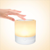 Lampu Malam LED Silinder Pintar Pelindung Mata untuk di Samping Tempat Tidur, Lampu Kamar Tidur Berubah Warna dengan Sensor Gerak Ambient