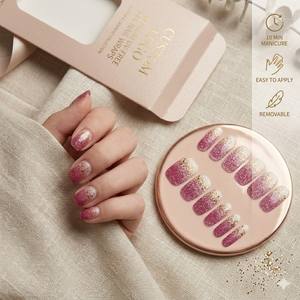 Nouvelles Bandes de Gel UV-Free à Paillettes Dégradées Tendance, 18 Pièces, <span class=keywords><strong>Manucure</strong></span> en 10 Minutes, Logo Personnalisé, Véganes, Sans HEMA, Pour Distributeurs - Product Image 2