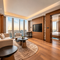 Ensemble de chambre d'hôtel 5 étoiles moderne et personnalisé IDM, fabricant de Foshan, solutions complètes de mobilier FF&E pour chambres d'hôtel et projets hôteliers