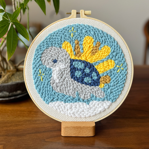 Handmade Adult Embroidery Crafts Kit Custom Whale Punch Needlework for Beginners Perfect Cross-Stitching Gift