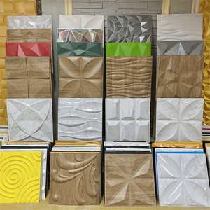 Paneles de pared impermeables texturas interiores de pared paneles de pared 3D diseño de formas multicolor - Product Image 3