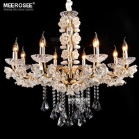 Lustre en cristal doré français MEEROSEE, candélabre de mariage, vente en gros MD2646