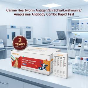 Kit de test rapide combiné haute précision pour le dépistage de la Lymphatropheuse canine, de l'Ehrlichia, de la Leishmania et de l'Anaplasma chez le chien (CHW EHR LSH ANA) - Santé canine - Product Image 1