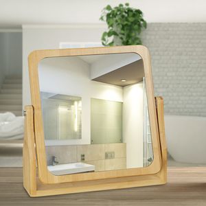 <span class=keywords><strong>Miroir</strong></span> mural vintage antique double face en bambou avec éclairage, petite taille, pour décoration murale, mariages, logo personnalisable, hôtels - Product Image 5