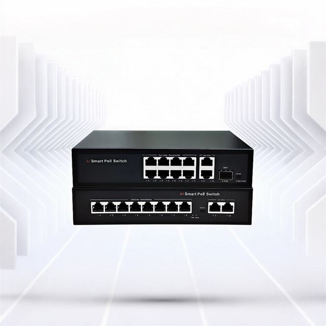 Industrial Full Gigabit PoE Switch 4/8/16/24 Ports 1000Mbps Fiber Interface 65W High Power With AI Watchdog