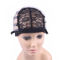 10 pièces/paquet capuchons de perruque en maille extensible avec sangles réglables pour faire des perruques noir S M L casquettes de perruque en plastique filet à cheveux