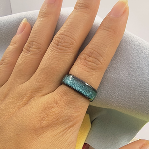 Wood Grain Ceramic NFC <b>Ring</b> NTAG216 888 Bytes Memory Programmable <b>Smart</b> <b>Ring</b> Laser Engraving Custom Logo Waterproof 13.56MHz - Product Image 5