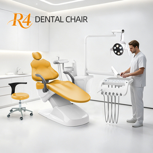 Fauteuil dentaire intelligent avec crachoir en céramique - Conception ergonomique, éclairage LED et système d'assistance pour clinique moderne SY-R4 Dental - Product Image 1