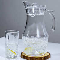 Carafe en verre pour jus froid, eau ou thé, style nordique, emballage en boîte couleur, prix d'usine en gros, logo personnalisé