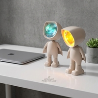 Lampe de Projection Nuit Cosmonaute Mignonne Hot Sale, Projecteur d'Ambiance Décoratif pour la Maison, Rechargeable USB, Lampe Coucher de Soleil Robot pour Enfants
