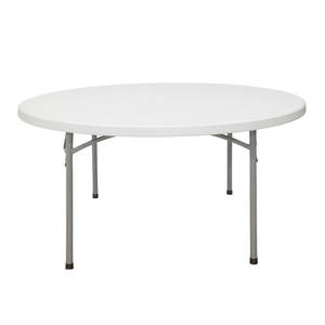 <span class=keywords><strong>Tavolo</strong></span> da pranzo in plastica rotonda pieghevole da 8 posti bianco da pranzo per Picnic da <span class=keywords><strong>150</strong></span> cm di diametro - Product Image 2