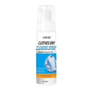 Spray <span class=keywords><strong>de</strong></span> <span class=keywords><strong>nettoyage</strong></span> à sec sans rinçage pour vêtements, mousse détachante rapide pour manteaux et costumes, nettoyant textile doux et portable pour les voyages 180ml - Product Image 1