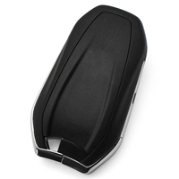 Clé de voiture intelligente noire à 2 boutons, 433 MHz, puce 7961, lame vierge VA2 avec rainure, télécommande de remplacement pour véhicule