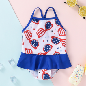 <span class=keywords><strong>Maillot</strong></span> <span class=keywords><strong>de</strong></span> <span class=keywords><strong>bain</strong></span> une pièce rayé imprimé à volants pour petites filles <span class=keywords><strong>de</strong></span> 1 à 7 ans, couleurs vives - Product Image 5