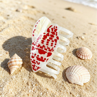 Pince à cheveux tendance en acétate en forme de mini coquillage, antidérapante, style vintage, accessoires de mode pour femmes et filles, cadeau nautique pour les vacances d'été