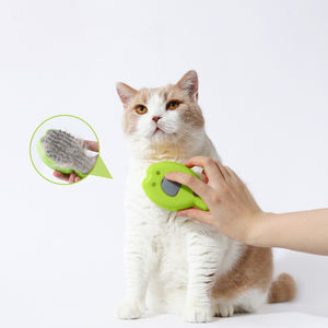 แปรงหวีขนสัตว์เลี้ยงแบบปุ่มเดียวหวีนวดกำ<span class=keywords><strong>จัด</strong></span><span class=keywords><strong>ขน</strong></span>สัตว์เลี้ยงแบบส<span class=keywords><strong>เปร</strong></span><span class=keywords><strong>ย์</strong></span>ฆ่าเชื้อด้วย UV - Product Image 5