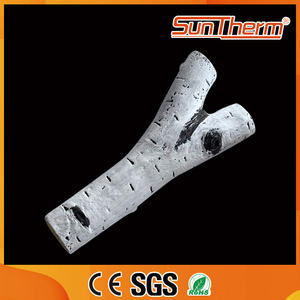 Modernas leñas de gas de fibra cerámica de abedul blanco sin cenizas, imitación madera, accesorios para brasero - Product Image 3