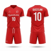 Maillot de football personnalisé QuestLink pour hommes, respirant, en polyester, col en V, pour adultes