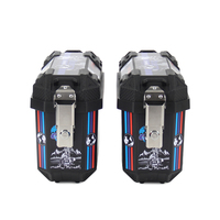 Coffre de haute qualité 45L avec 2 boîtes latérales de 20L*2 ou 28L*2 Sac de selle de moto Boîte à bagages en plastique PP noir pour réservoir de moto BWS