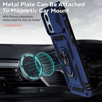 Accessoires pour téléphones mobiles : Coque arrière antichoc avec anneau support d'appareil photo pour iPhone 17, 14, 13, 15, 12 Pro Max