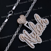 Pendentif en diamant Moissanite VVS de conception personnalisée haut de gamme, en argent S925, véritable or massif 9K 10K 14K 18K, pendentifs photo