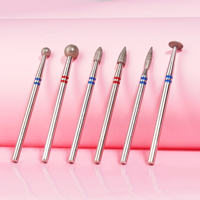 NOUVEAU Kit d'outils de manucure et pédicure avec embouts à double ligne en diamant naturel, logo personnalisé, embouts de ponceuse à ongles en carbure de diamant pour cuticules