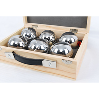 Boules de pétanque en métal, 6 boules, ensemble de pétanque avec sac de transport