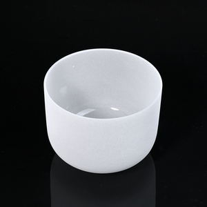 Jinfang Cuencos Cantores de Cristal de Cuarzo Puro de 32 Pulgadas, Tono Blanco Lechoso Esmerilado, para Sanación Sonora y Chakras - Product Image 1