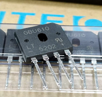 Composants électroniques à faible coût en stock, nouveau pont redresseur GBU610 GBU, circuit intégré semi-conducteur